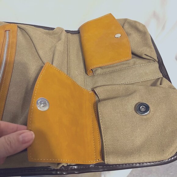 Vetelli Men's (Unisex) Hanging Travel Toiletry Bag-NWOT-Brown/Camel-Storage Bag - Picture 13 of 16